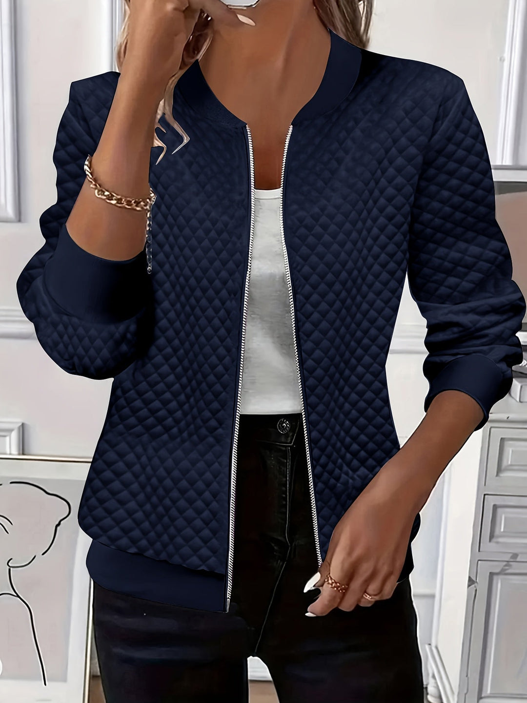 Susannah | Texturerad Kviltad Jacka