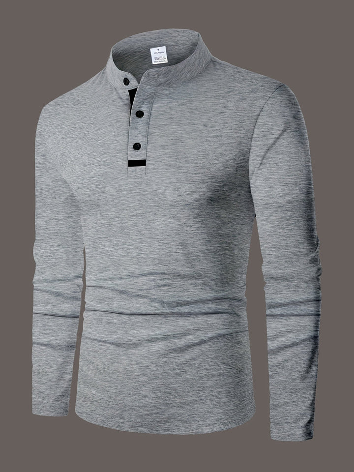 Reginald | Raffinerad långärmad Henley-tröja