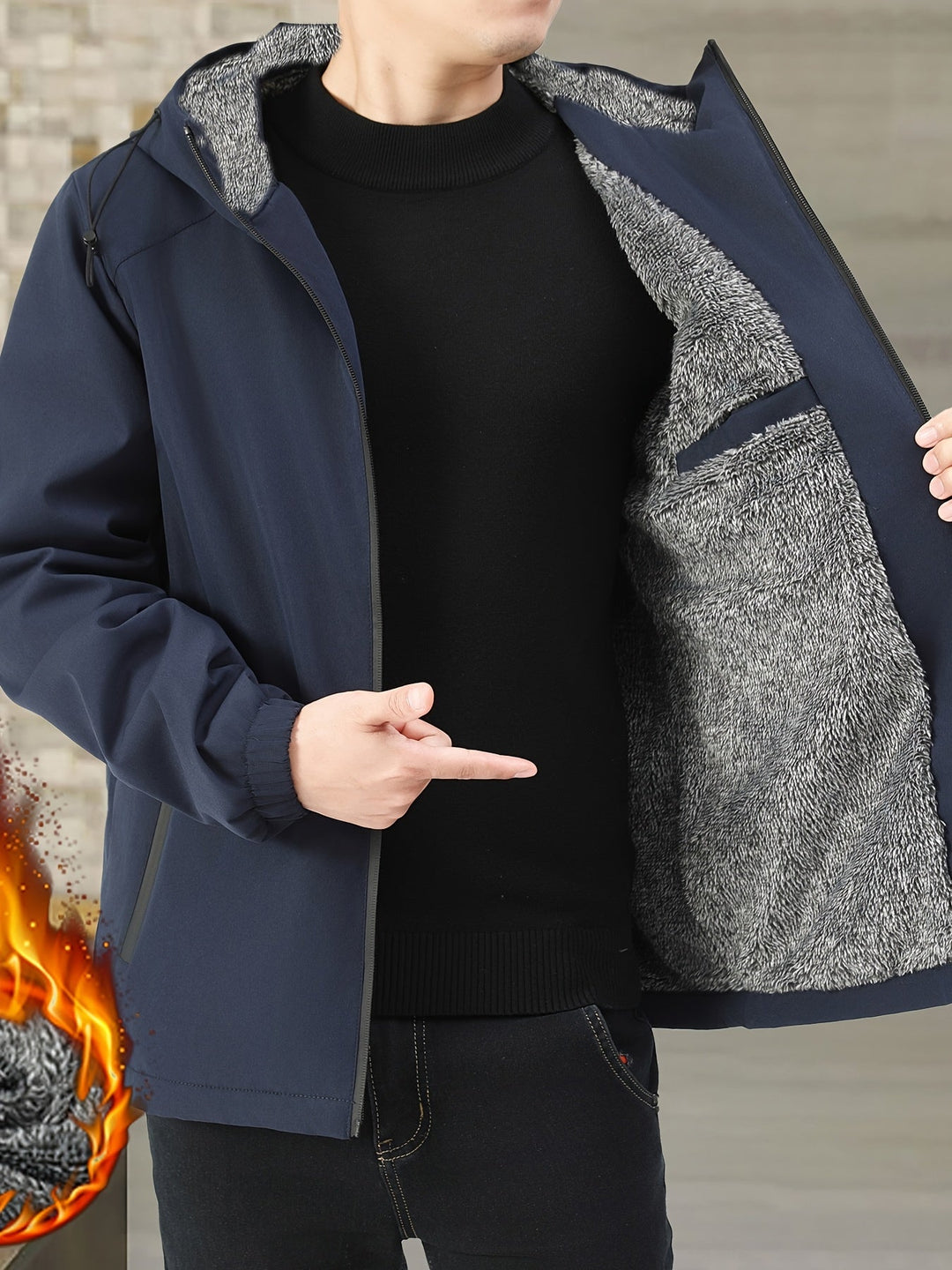 Calvin | Varm Huva Zip-Up Jacka