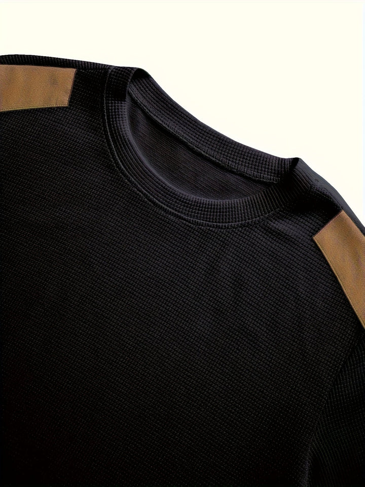 Oliver | Elbow-Patch Vaffelstickad Jumper