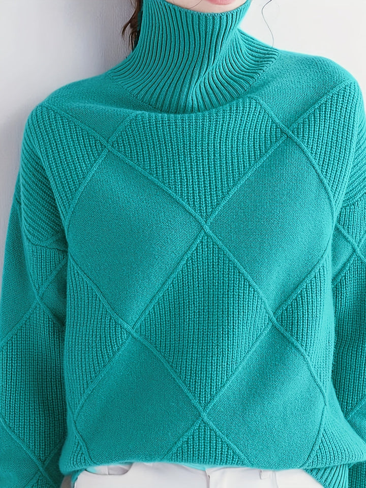Freya | Texturerad Turtleneck Tröja