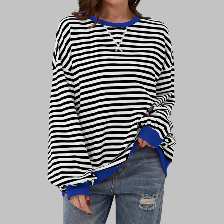 Mireille | Avslappnad långärmad randig sweatshirt