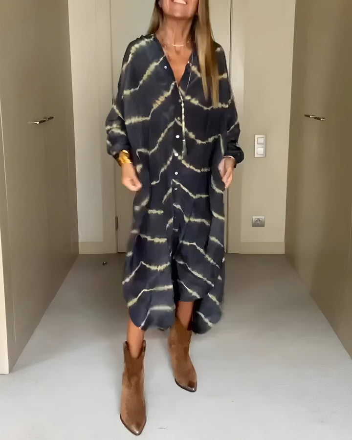 Julia | Stilren Oversized V-ringad Klänning