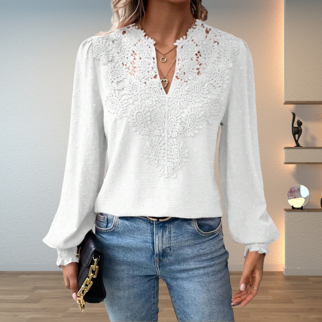 Marlowe | Blus med Spetsdetaljer