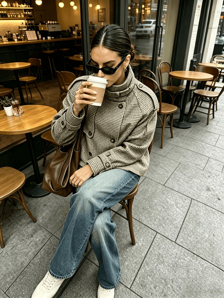 Bernadette | Raffinerad Houndstooth Jacka