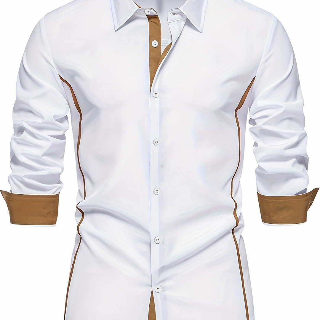 Damon | Kontrast-Trim Slim Fit Skjorta