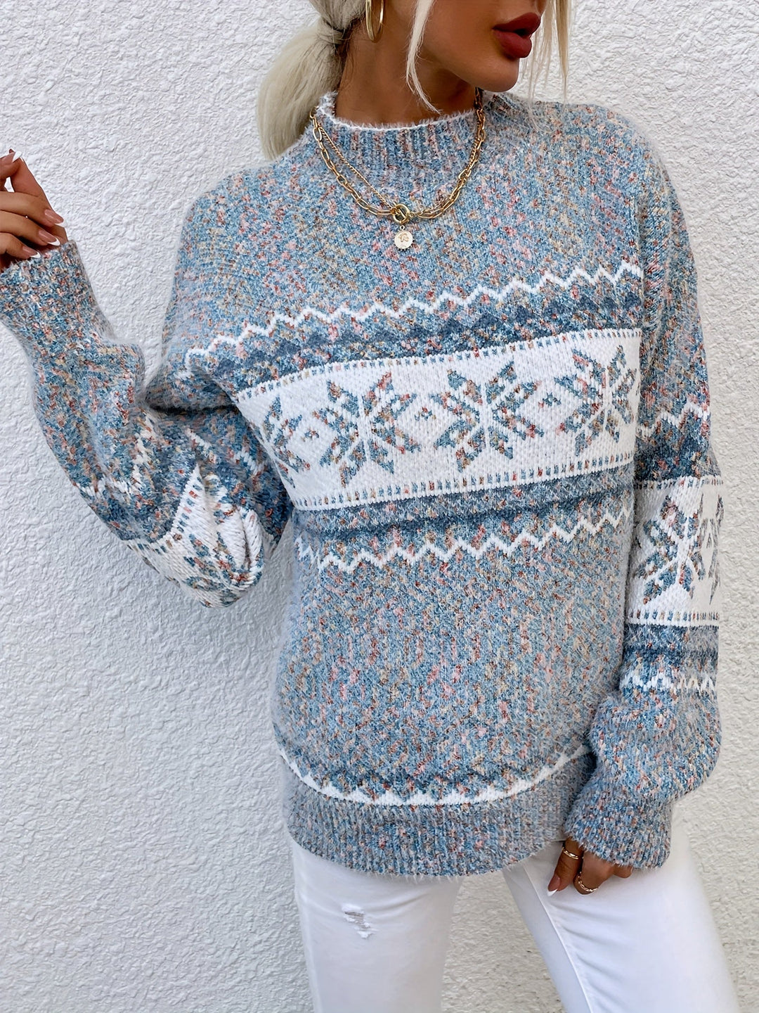 Heather | Mysig Snöflinga Tröja