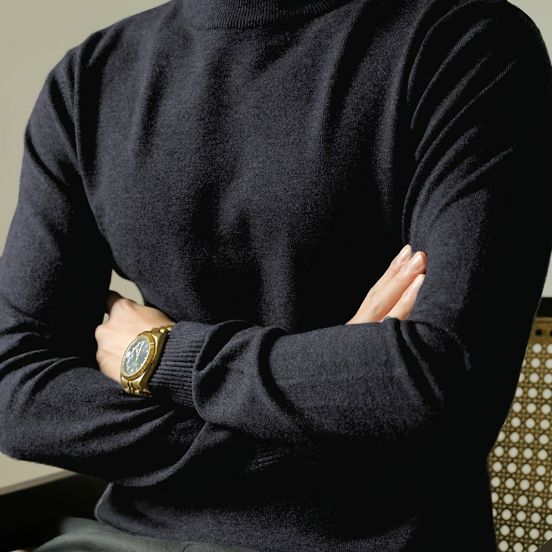 Tobias | Förfinad Höghalssweater