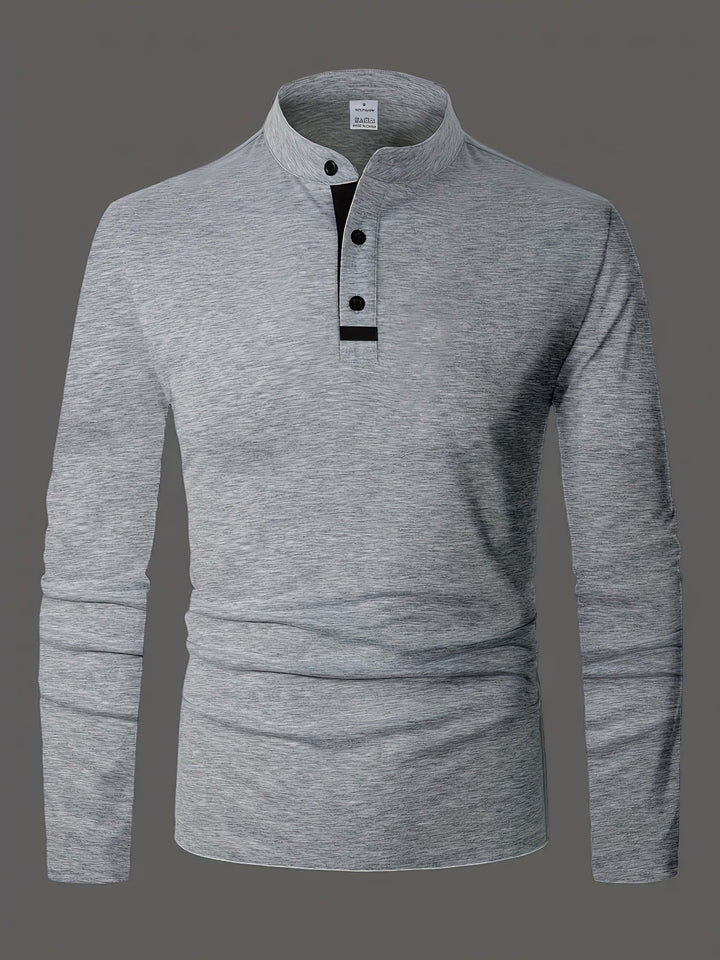 Reginald | Raffinerad långärmad Henley-tröja