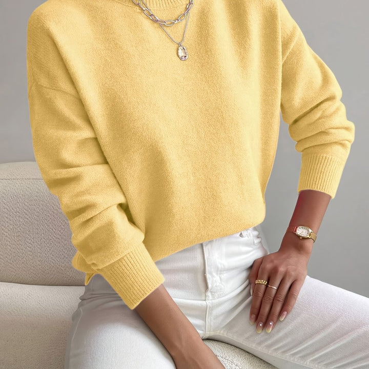 Simone | Avslappnad Mock Neck Jumper