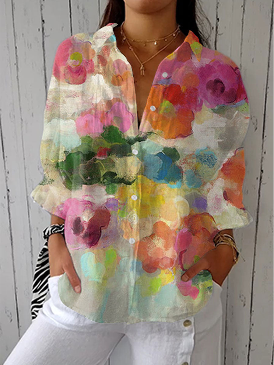 Patricia | Elegant Vatt färgad Krage Blus