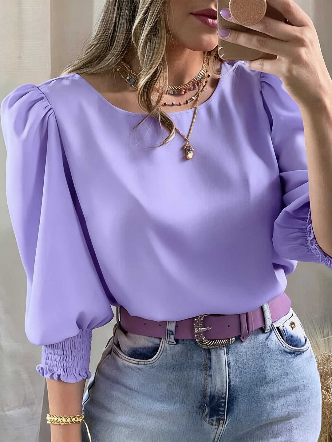 Gwyneth | Elegant Puffärmad Blus