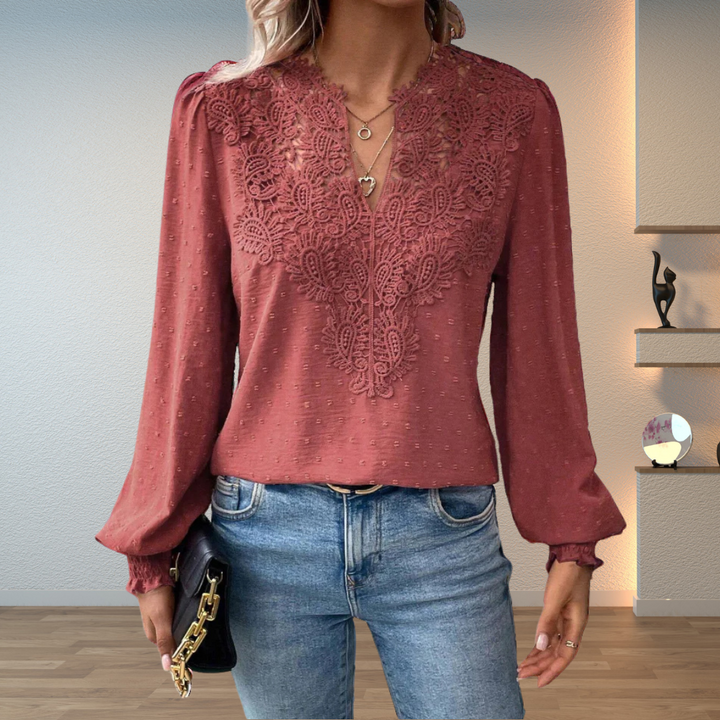 Marlowe | Blus med Spetsdetaljer