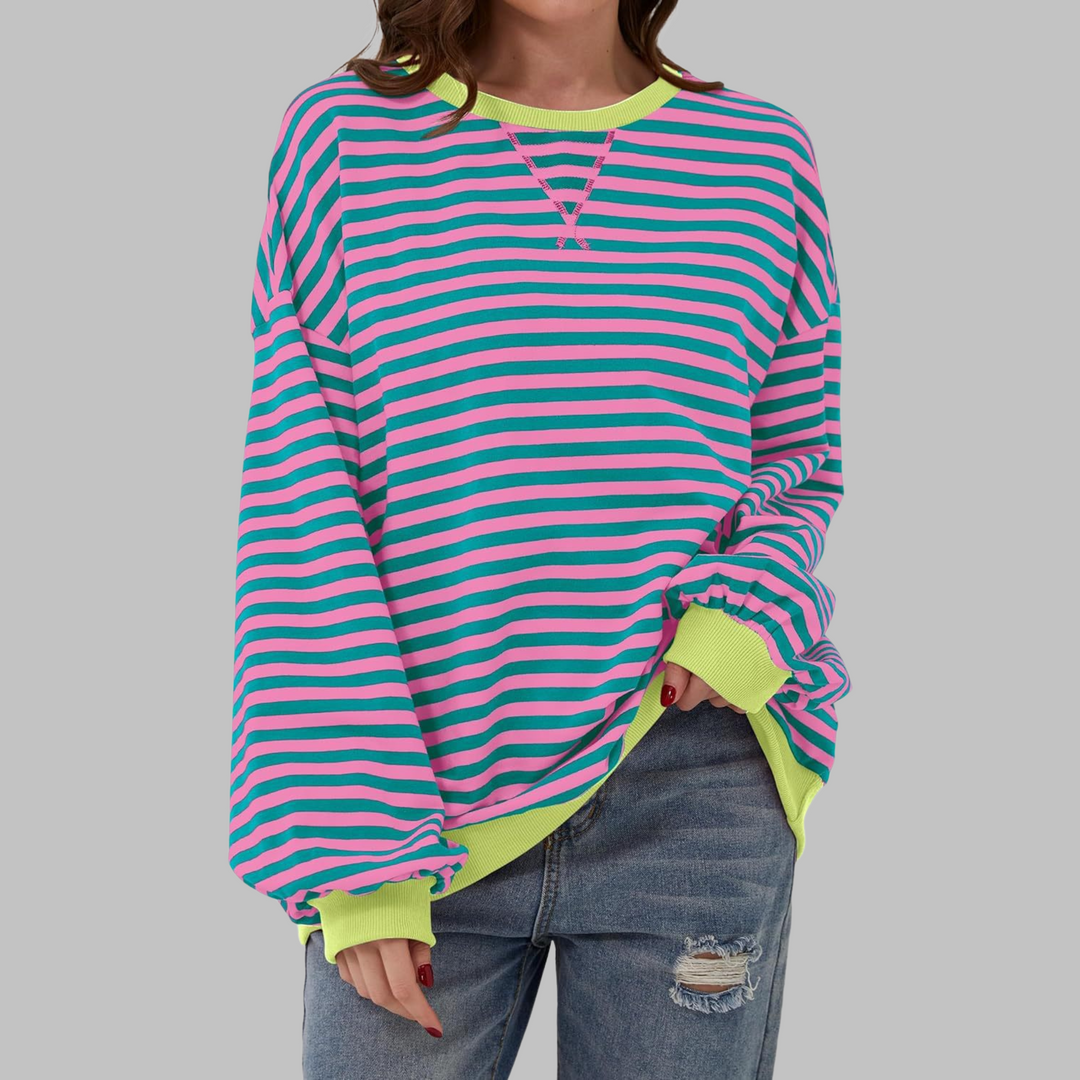 Mireille | Avslappnad långärmad randig sweatshirt