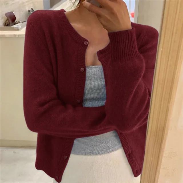 Fleur | Mjuk Rundhalsad Cardigan