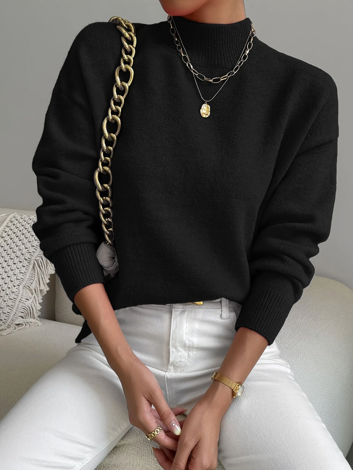 Simone | Avslappnad Mock Neck Jumper