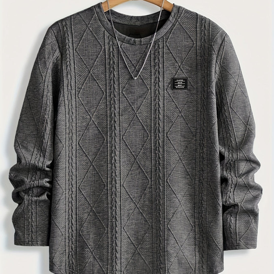 Clifford | Texturerad Stickad Långärmad Topp