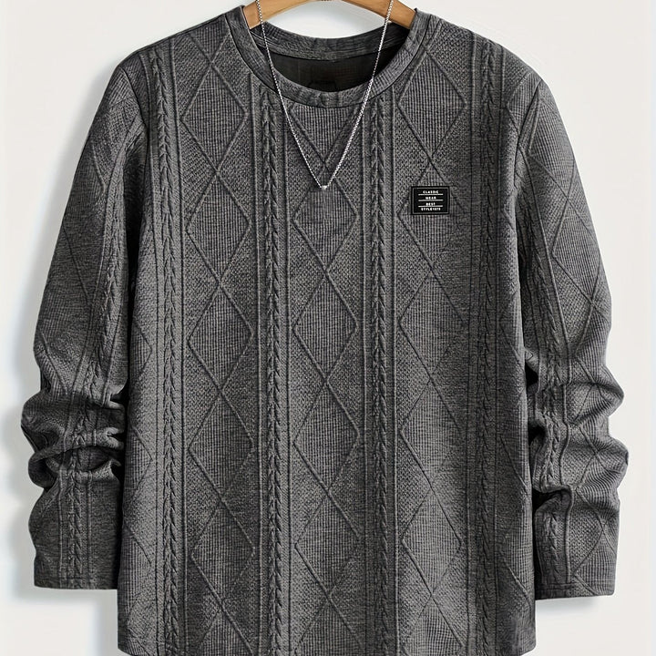 Clifford | Texturerad Stickad Långärmad Topp