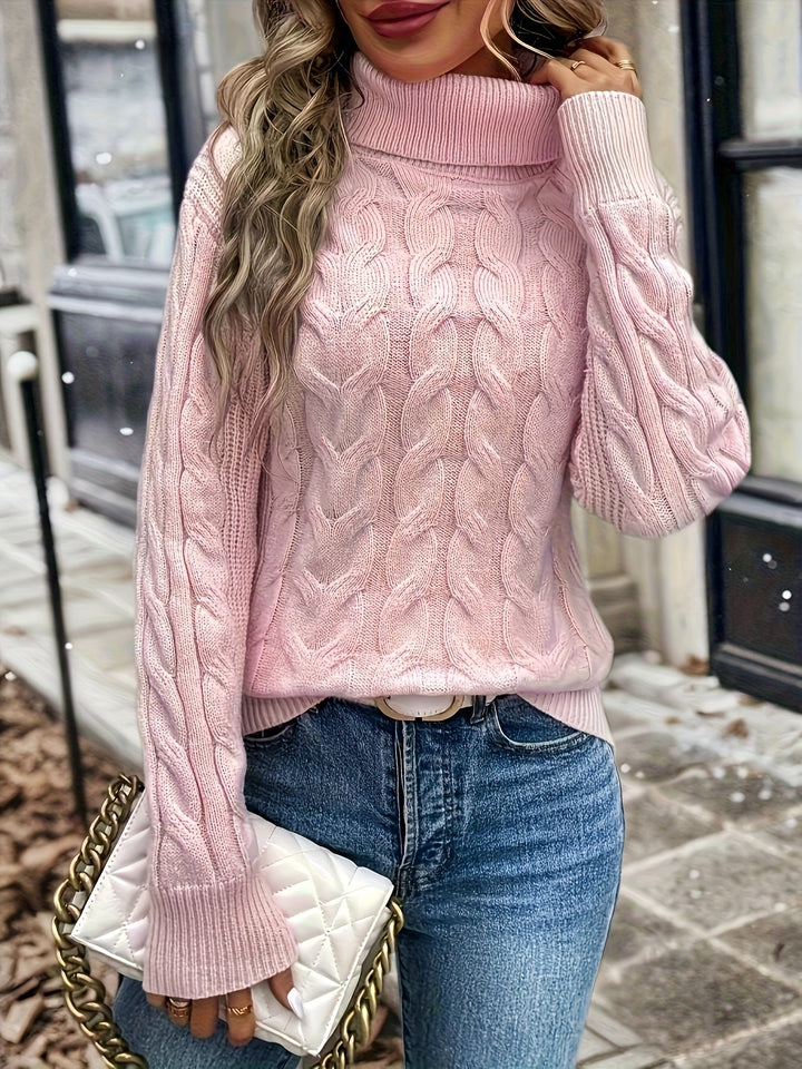 Naomi | Kabelstickad Polokrage Jumper
