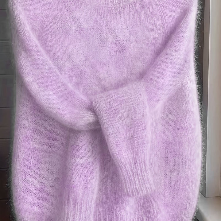 Juliana | Mjuktexturerad Rundhalsad Tröja