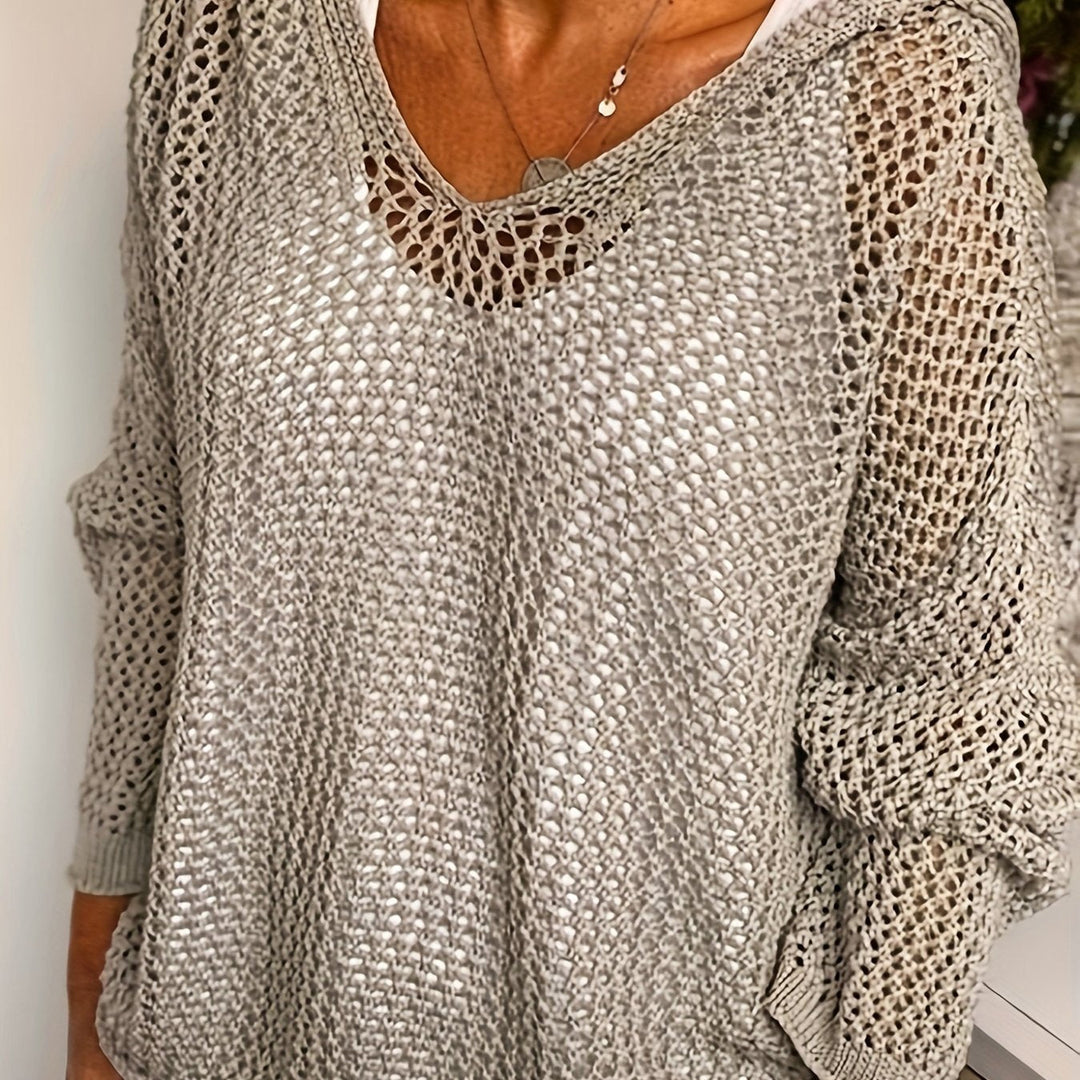 Fleur | Öppen Stickad Huvtröja