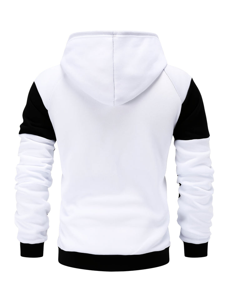 Xavier | Färgglad Block Zip-Up Hoodie-jacka