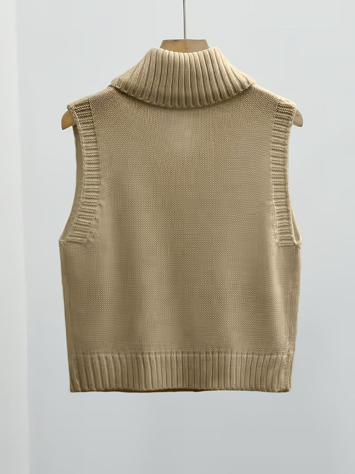 Marguerite | Strukturerad Hög-Krage Zip Västar