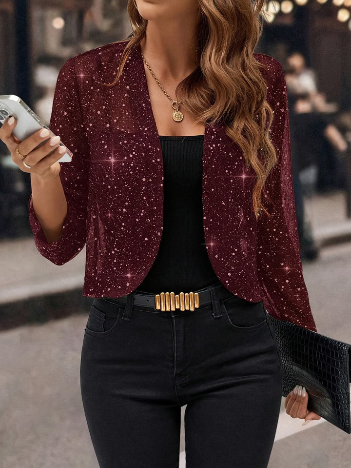Raina | Stilig Glitter Paillett Cardigan Jacka