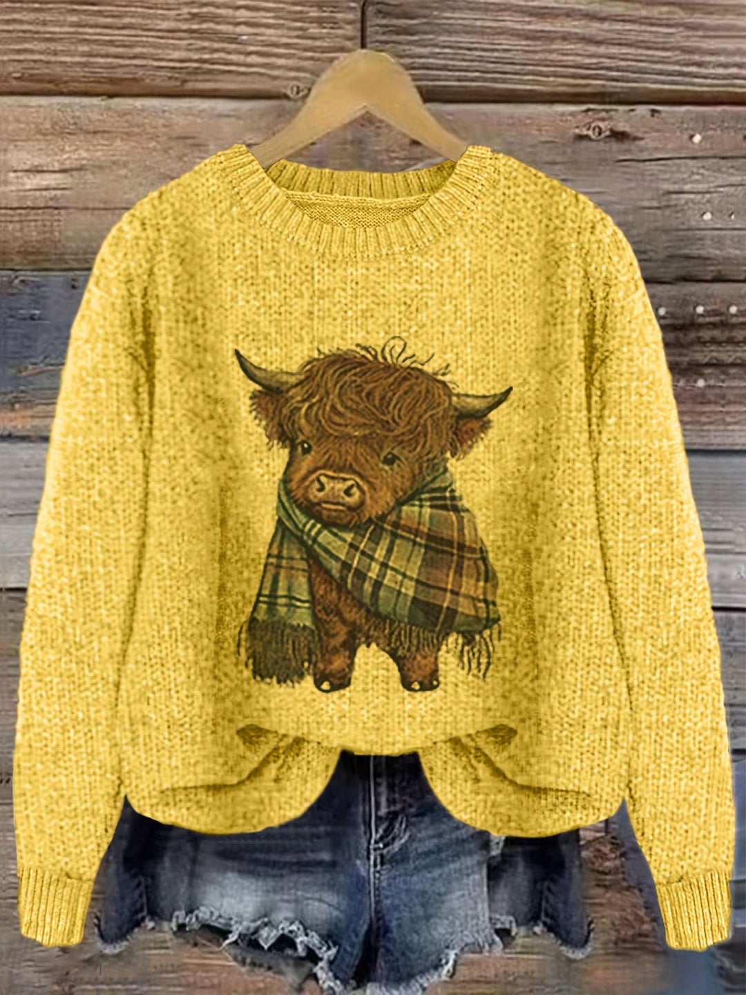 Bonnie | Mysig Highland Ko Pullover