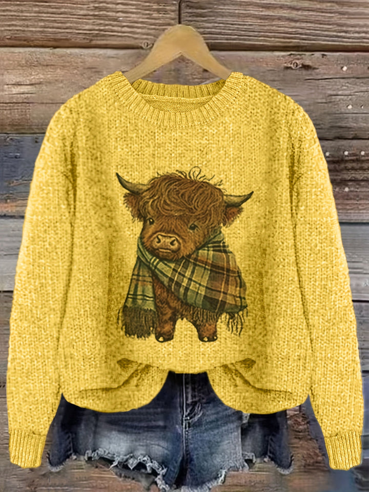 Bonnie | Mysig Highland Ko Pullover