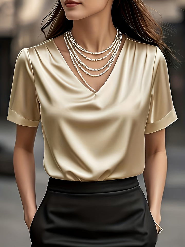 Katherine | Draperad V-ringad Blus