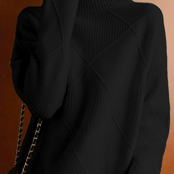 Freya | Texturerad Turtleneck Tröja