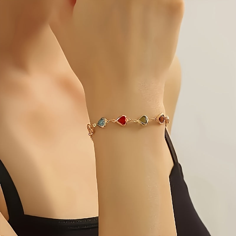 Rosetta | Hjärt-länk Charm Armband