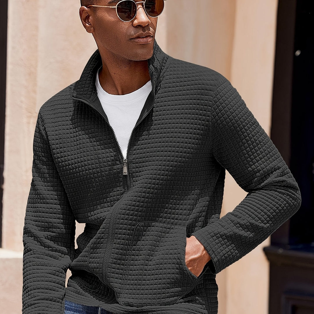 Tobias | Texturerad Zip-Up Jacka
