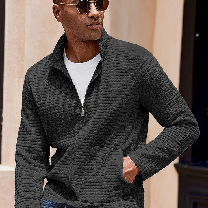 Tobias | Texturerad Zip-Up Jacka