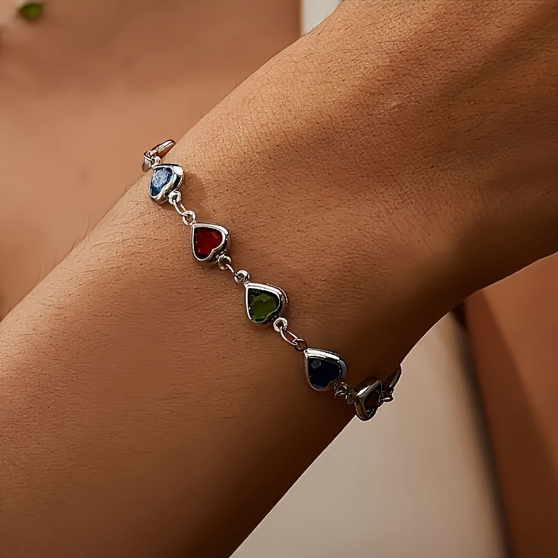 Rosetta | Hjärt-länk Charm Armband