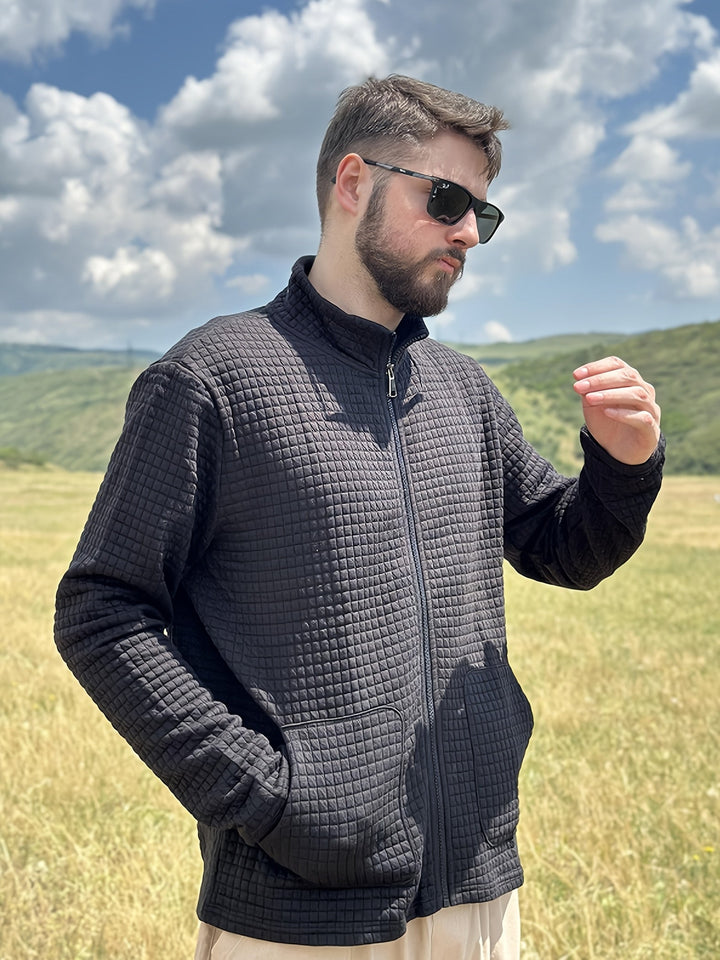 Tobias | Texturerad Zip-Up Jacka