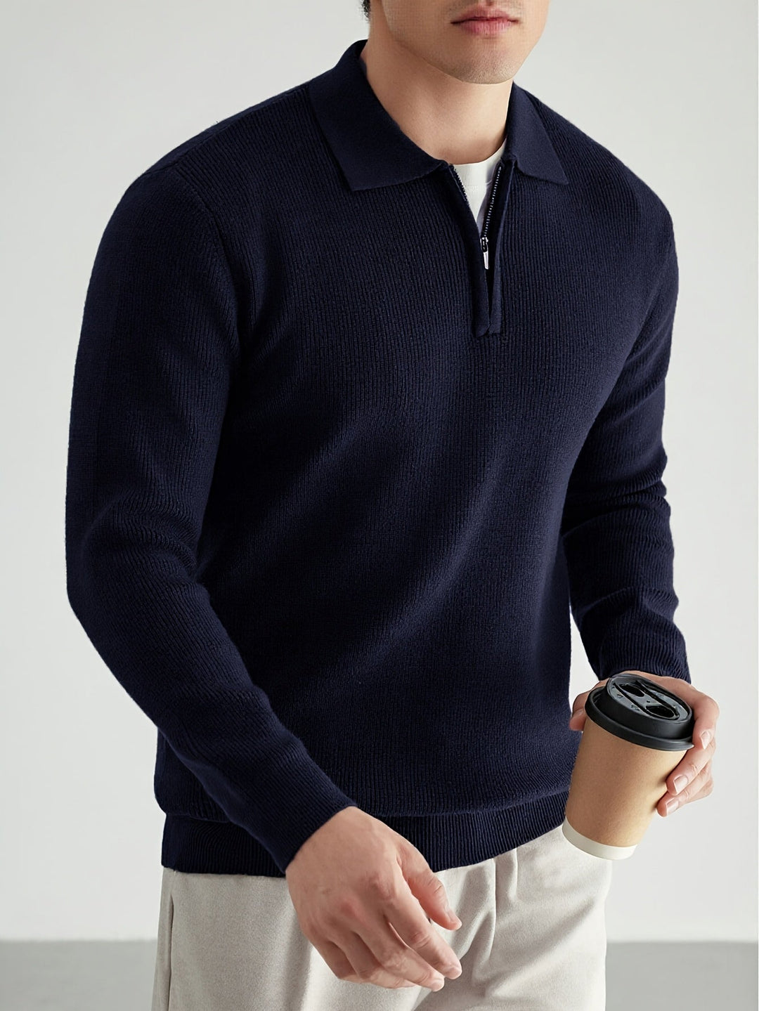Douglas | Kortdraget Polo Jumper