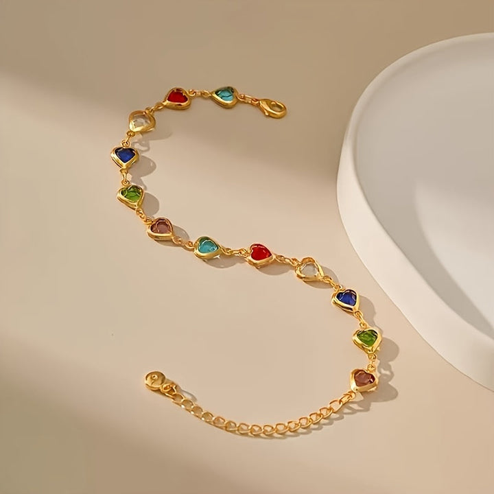 Rosetta | Hjärt-länk Charm Armband