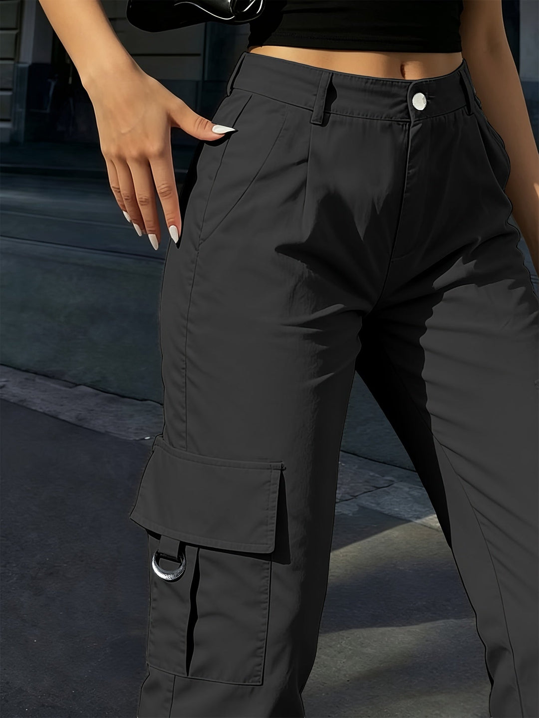 Sadie | Högmidjade vida cargobyxor