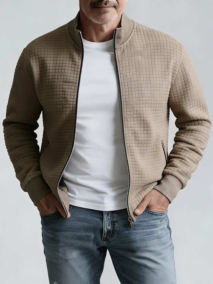 Grayson | Texturerad Jacka med Ståkrage