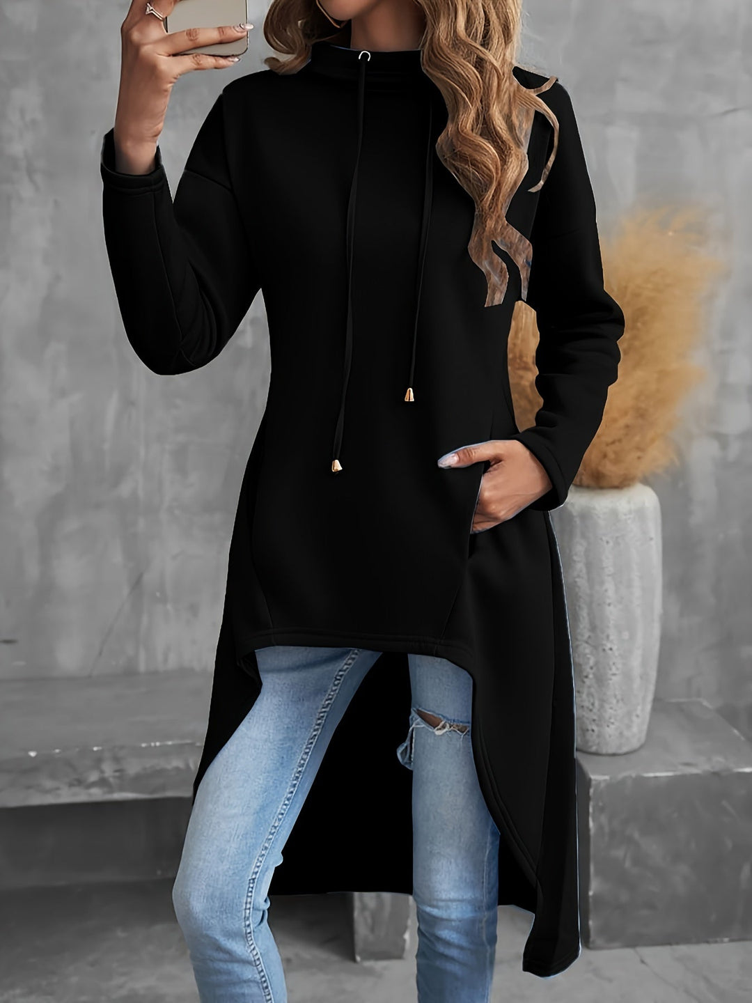 Faye | Avslappnad High-Low Hoodie