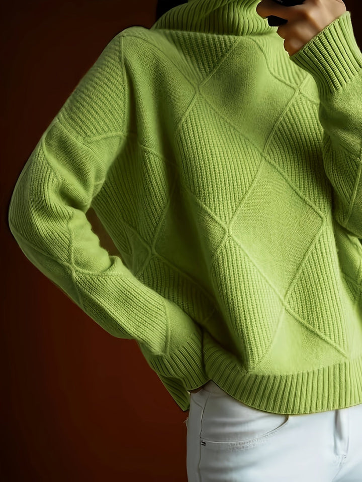 Freya | Texturerad Turtleneck Tröja