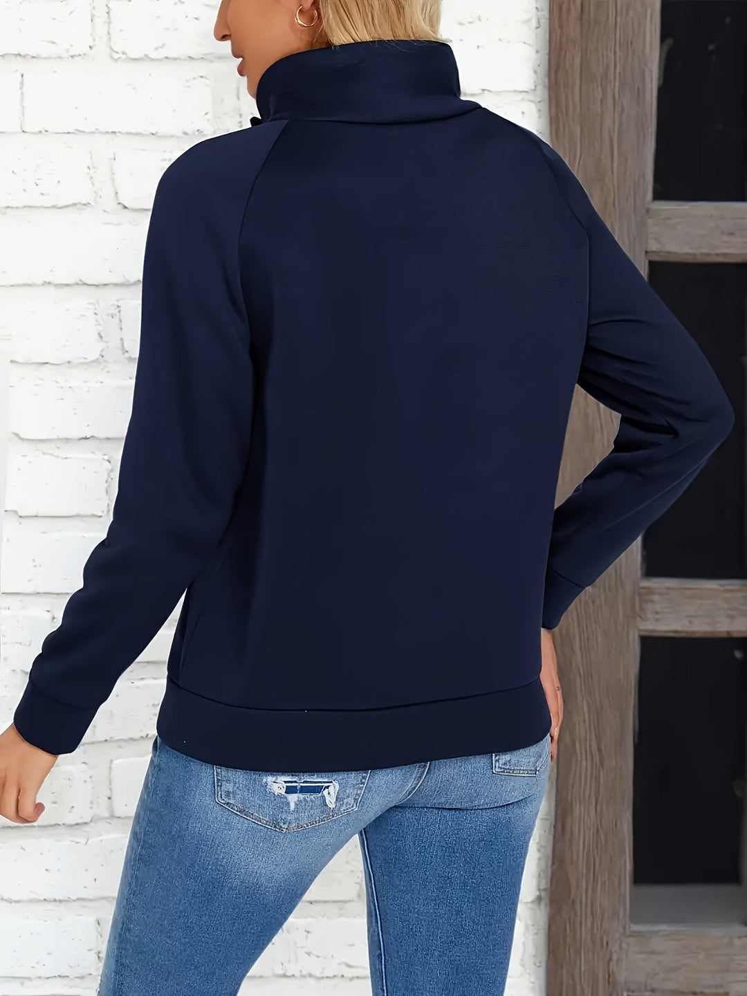 Heidi | Sweatshirt med knapppanel och ställbar krage
