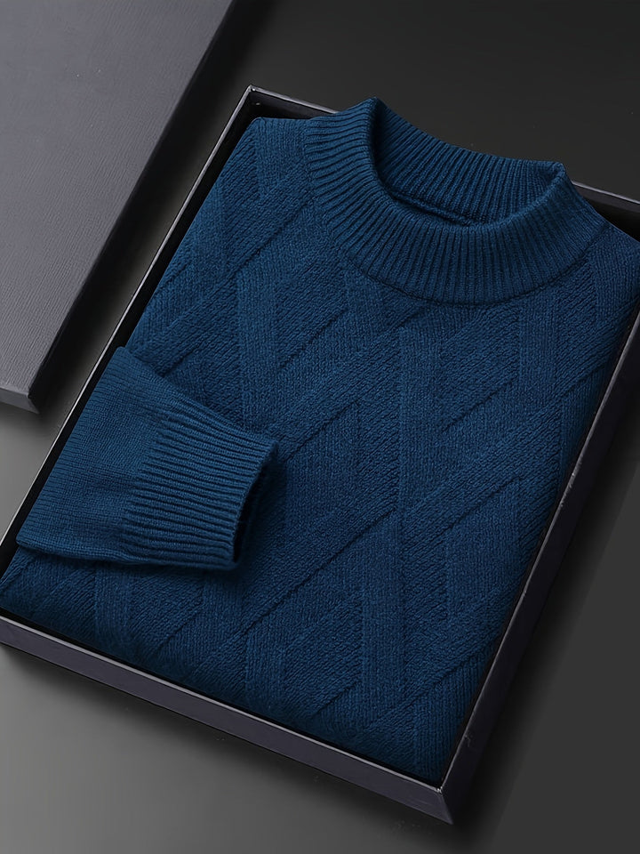 Leland | Texturerad Mock-Neck Jumper