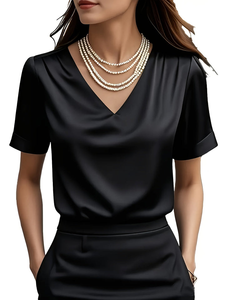Katherine | Draperad V-ringad Blus