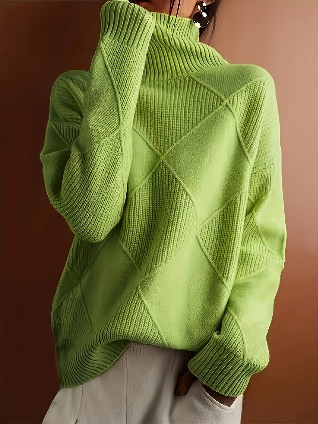 Freya | Texturerad Turtleneck Tröja
