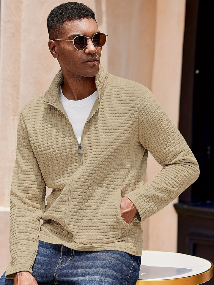 Tobias | Texturerad Zip-Up Jacka
