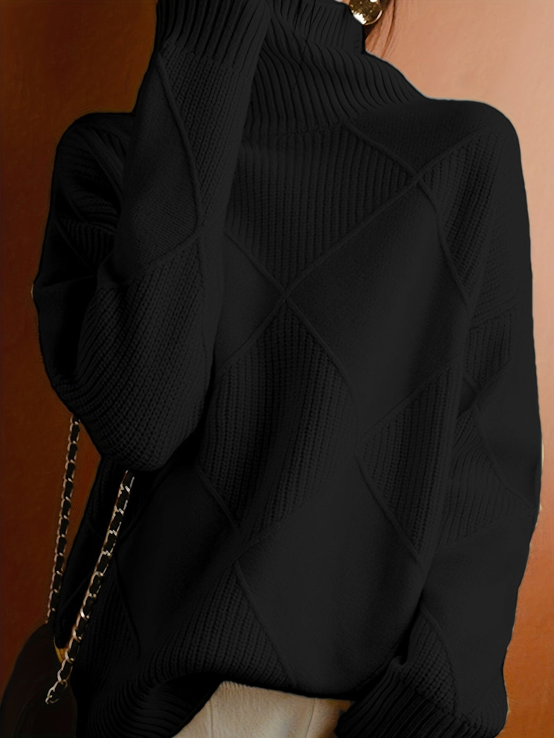 Freya | Texturerad Turtleneck Tröja