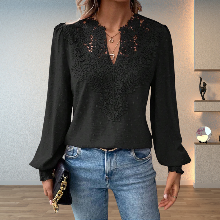 Marlowe | Blus med Spetsdetaljer